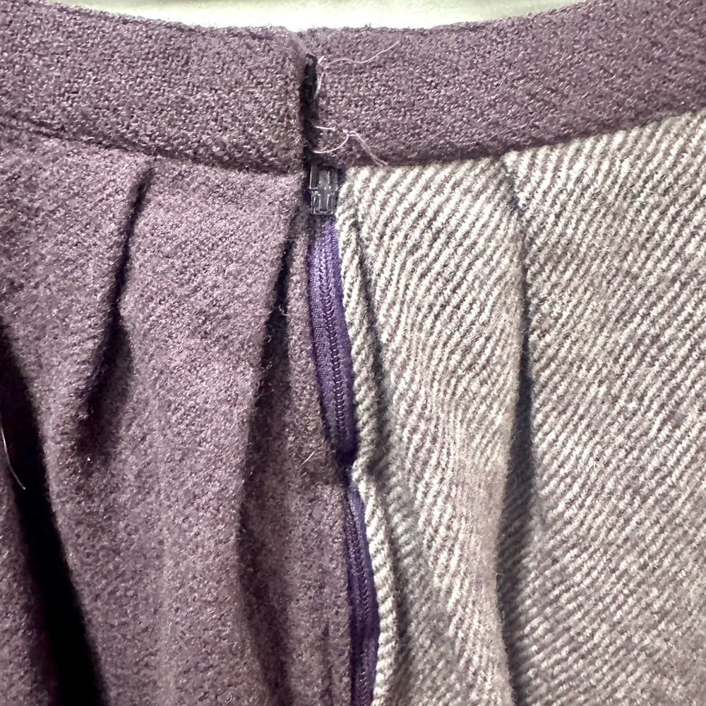Vintage Diane Von Furstenberg Plaid Wool Skirt Size 6 - Picture 6 of 8
